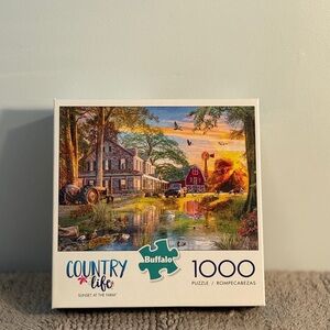 Country Life Buffalo Puzzle - “Sunset at the Farm”